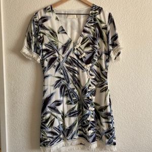 The Jetset Diaries Floral Tassel Mini Dress